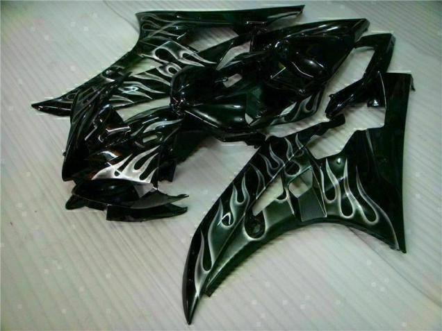 Carenagem R6 2006-2007 - Prata Chama Preto Carenagem R6 2006-2007 - Prata Chama Preto
