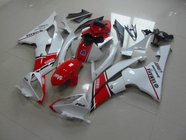 Carenagem R6 2008-2016 - Branco Vermelho Estilo OEM