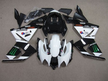 Carenagem ZX10R 2003-2005 - Preto Branco Monster