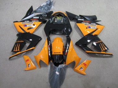 Carenagem ZX10R 2003-2005 - Preto Laranja 3M Monster