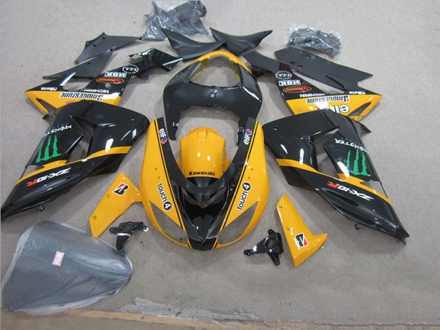 Carenagem ZX10R 2006-2007 - Preto Amarelo Touch4 Monster