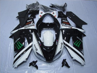 Carenagem ZX10R 2006-2007 - Preto Branco Touch4 Monster