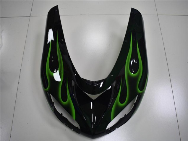 Carenagem ZX10R 2006-2007 - Preto Verde Chama Carenagem ZX10R 2006-2007 - Preto Verde Chama