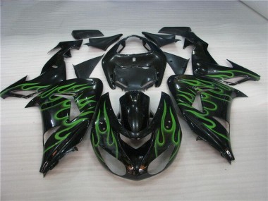 Carenagem ZX10R 2006-2007 - Preto Verde Chama