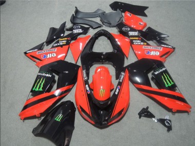 Carenagem ZX10R 2006-2007 - Preto Vermelho Touch4 Monster