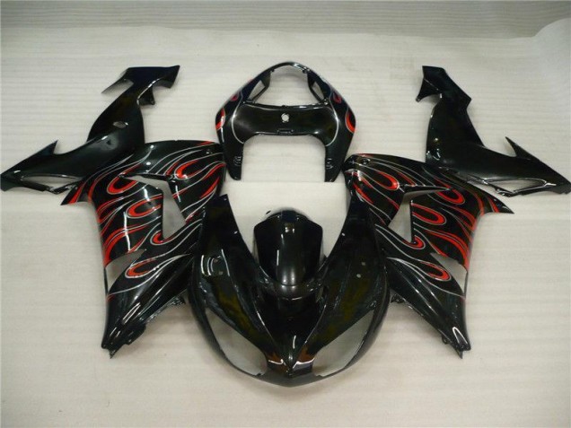 Carenagem ZX10R 2008-2010 - Preto Cinzento Vermelho
