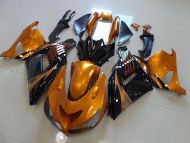 Carenagem ZX14R ZZR 1400 2006-2011 - Castanho & Preto No Adesivo