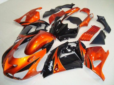 Carenagem ZX14R ZZR 1400 2006-2011 - Laranja Preto