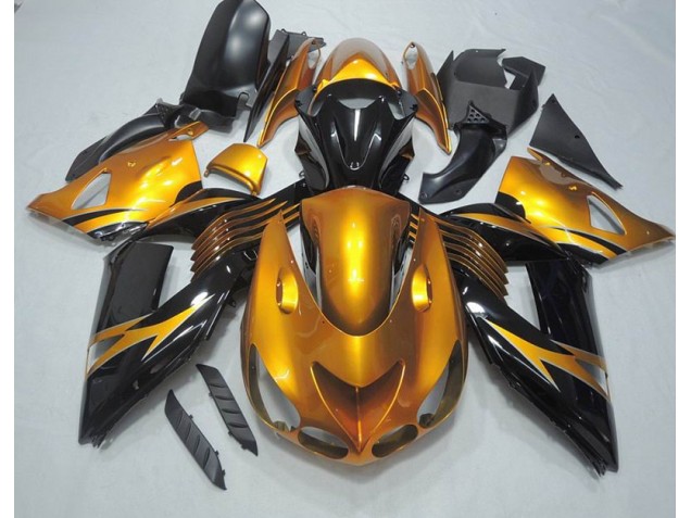 Carenagem ZX14R ZZR 1400 2006-2011 - Preto Ouro Carenagem ZX14R ZZR 1400 2006-2011 - Preto Ouro