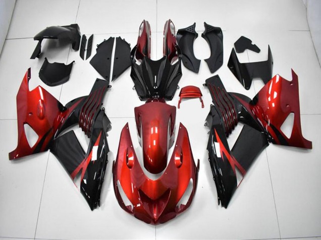 Carenagem ZX14R ZZR 1400 2006-2011 - Vermelho Preto Carenagem ZX14R ZZR 1400 2006-2011 - Vermelho Preto