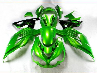 Carenagem ZX14R ZZR 1400 2012-2021 - Verde Preto