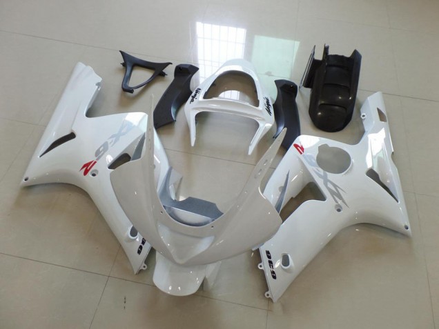 Carenagem ZX6R 2003-2004 - Branco & Prata Decalques Carenagem ZX6R 2003-2004 - Branco & Prata Decalques