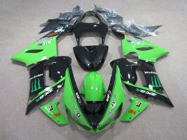 Carenagem ZX6R 2005-2006 - Preto Verde 3M Touch4 Monster