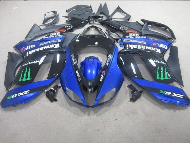 Carenagem ZX6R 2007-2008 - Preto Azul Monster