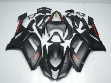 Carenagem ZX6R 2007-2008 - Preto Fosco & Vermelho Adesivo
