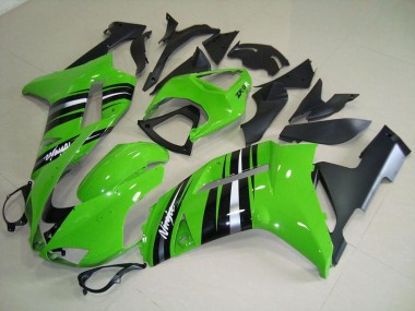 Carenagem ZX6R 2007-2008 - Verde & Prata Listra