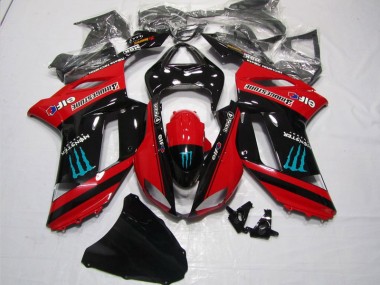 Carenagem ZX6R 2007-2008 - Vermelho Preto Monster