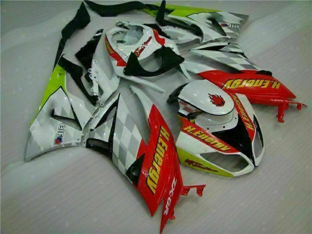 Carenagem ZX6R 2009-2012 - Branco Vermelho H. Energy Carenagem ZX6R 2009-2012 - Branco Vermelho H. Energy