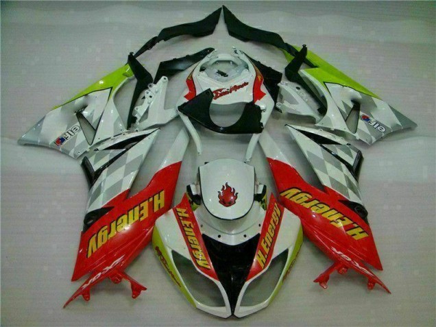Carenagem ZX6R 2009-2012 - Branco Vermelho H. Energy Carenagem ZX6R 2009-2012 - Branco Vermelho H. Energy