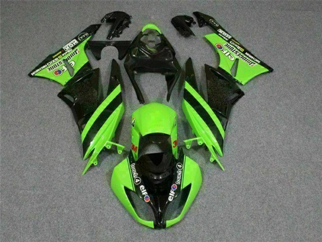 Carenagem ZX6R 2009-2012 - Preto Verde 3M Touch4