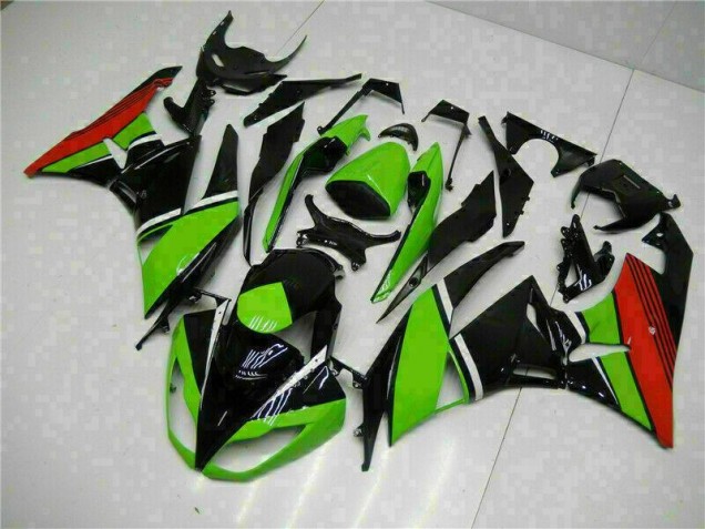 Carenagem ZX6R 2009-2012 - Preto Verde Vermelho Carenagem ZX6R 2009-2012 - Preto Verde Vermelho