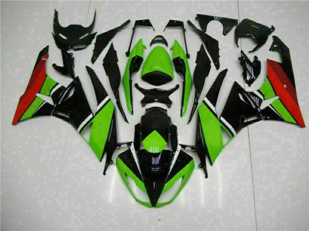 Carenagem ZX6R 2009-2012 - Preto Verde Vermelho Carenagem ZX6R 2009-2012 - Preto Verde Vermelho