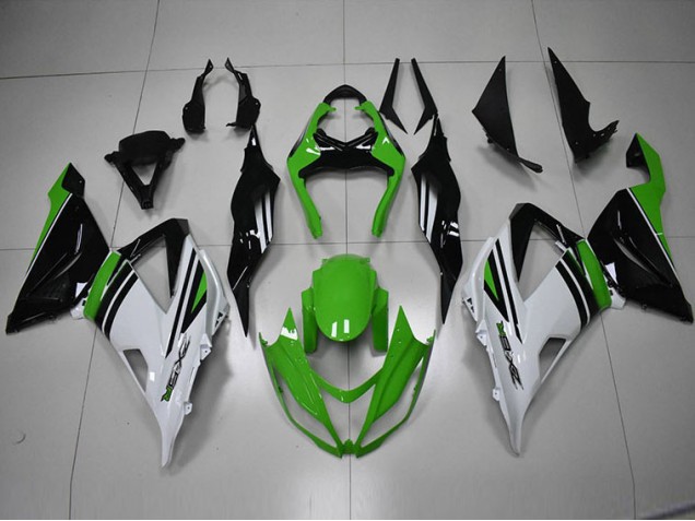 Carenagem ZX6R 2013-2018 - Preto Verde Branco Carenagem ZX6R 2013-2018 - Preto Verde Branco