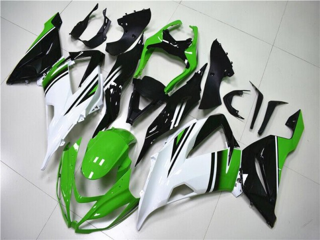 Carenagem ZX6R 2013-2018 - Verde Branco Preto Carenagem ZX6R 2013-2018 - Verde Branco Preto