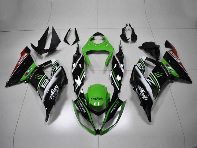 Carenagem ZX6R 2013-2018 - Verde Preto Branco
