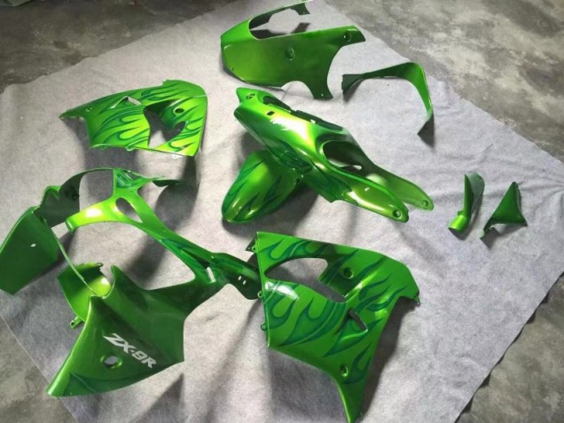 Carenagem ZX9R 2000-2001 - Verde Verde Chama Carenagem ZX9R 2000-2001 - Verde Verde Chama