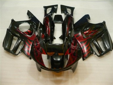 Carroçaria CBR 600 F4i 2004-2007 - Preto Vermelho Chama