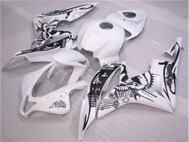 Carroçaria CBR 600RR 2007-2008 - Preto Branco Carroçaria CBR 600RR 2007-2008 - Preto Branco