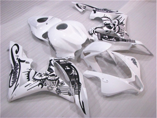 Carroçaria CBR 600RR 2007-2008 - Preto Branco Carroçaria CBR 600RR 2007-2008 - Preto Branco