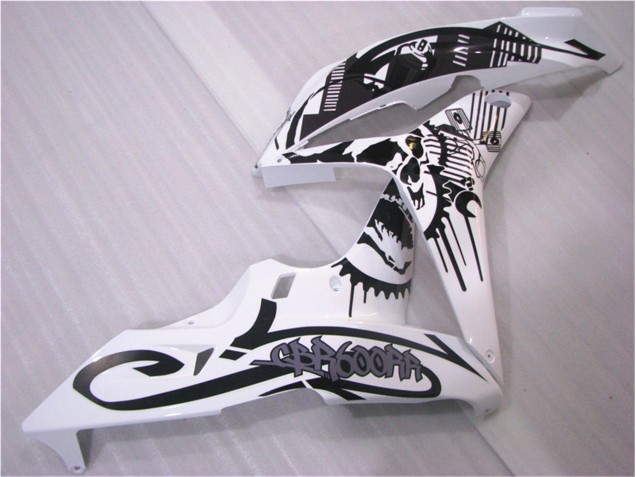 Carroçaria CBR 600RR 2007-2008 - Preto Branco Carroçaria CBR 600RR 2007-2008 - Preto Branco