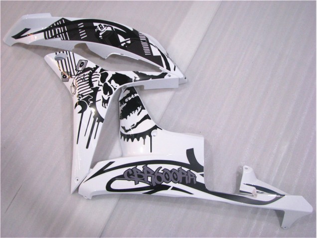 Carroçaria CBR 600RR 2007-2008 - Preto Branco Carroçaria CBR 600RR 2007-2008 - Preto Branco