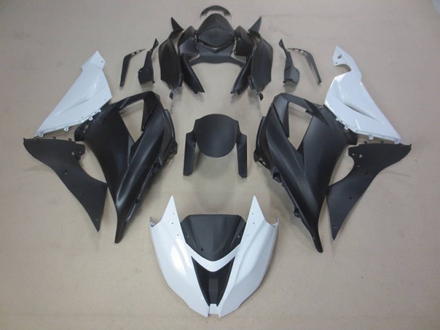 Carroçaria ZX6R 2013-2018 - Preto Branco Carroçaria ZX6R 2013-2018 - Preto Branco