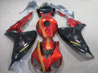Injeção Kit Carenagem CBR 1000RR 2006-2007 - Preto Vermelho Amarelo