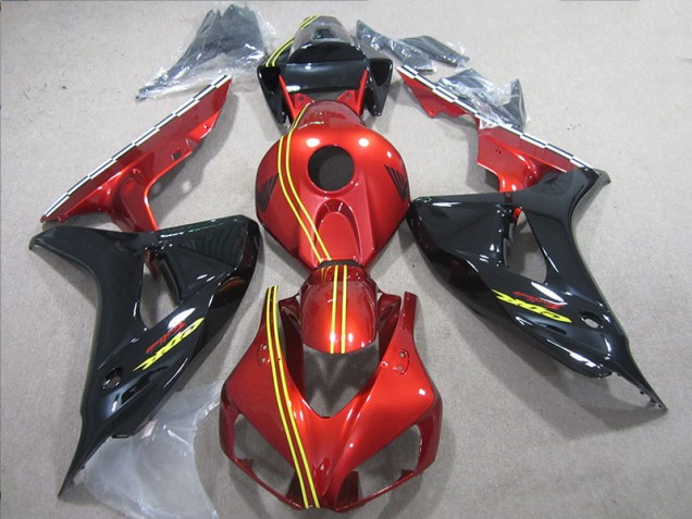 Injeção Kit Carenagem CBR 1000RR 2006-2007 - Preto Vermelho Amarelo Injeção Kit Carenagem CBR 1000RR 2006-2007 - Preto Vermelho Amarelo