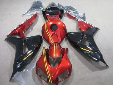 Injeção Kit Carenagem CBR 1000RR 2006-2007 - Preto Vermelho Amarelo
