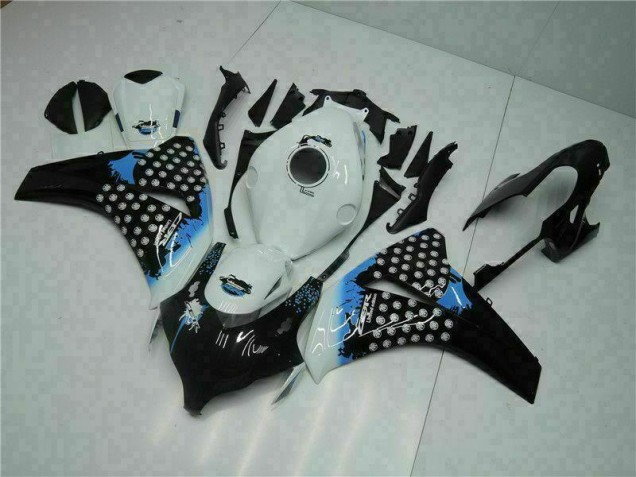 Injeção Kit Carenagem CBR 1000RR 2008-2011 - Branco Preto Injeção Kit Carenagem CBR 1000RR 2008-2011 - Branco Preto