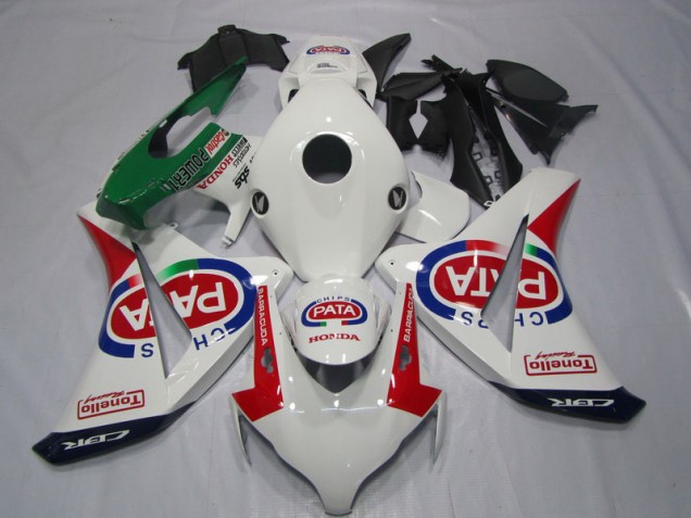 Injeção Kit Carenagem CBR 1000RR 2008-2011 - Branco Vermelho PATA