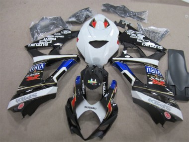 Injeção Kit Carenagem GSXR 1000 K7 2007-2008 - Preto Branco Azul