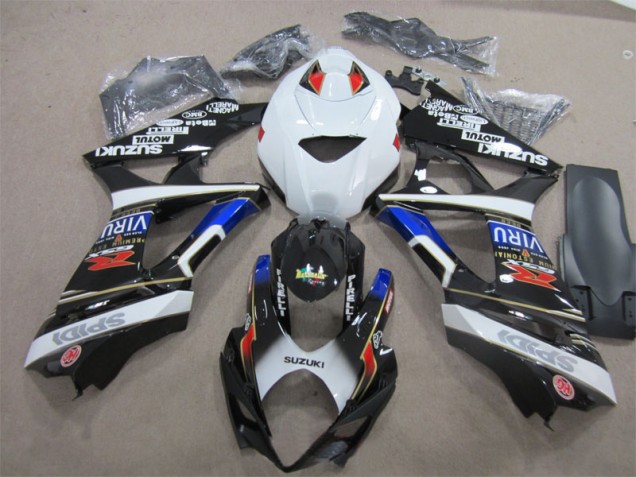 Injeção Kit Carenagem GSXR 1000 K7 2007-2008 - Preto Branco Azul