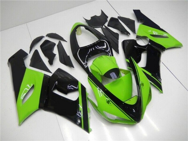 Injeção Kit Carenagem ZX6R 2005-2006 - Verde Preto