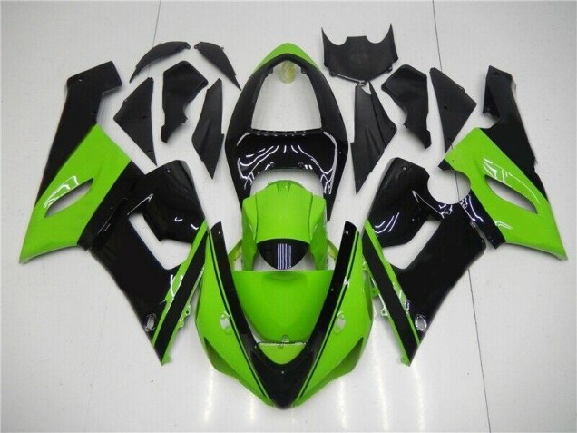 Injeção Kit Carenagem ZX6R 2005-2006 - Verde Preto
