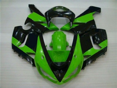 Injeção Kit Carenagem ZX6R 2005-2006 - Verde Preto