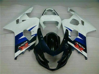 Injeção Kits Carenagem GSXR 600 / 750 K4 2004-2005 - Branco Preto