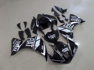Injeção Kits Carenagem R1 2012-2014 - Preto Branco Fiat