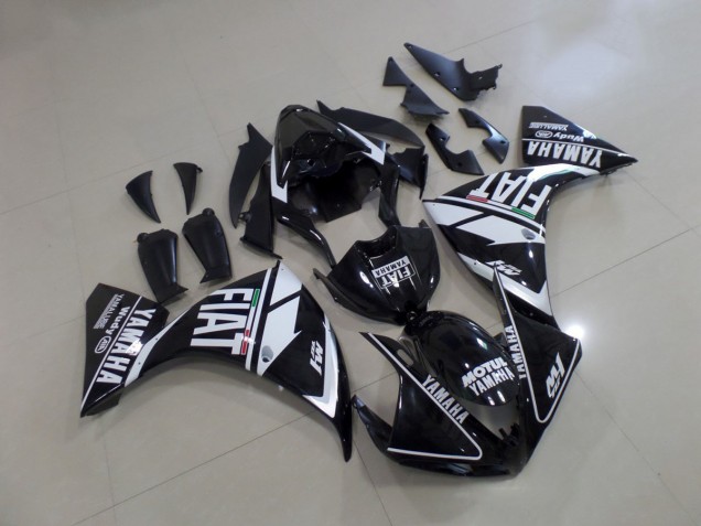 Injeção Kits Carenagem R1 2012-2014 - Preto Branco Fiat Injeção Kits Carenagem R1 2012-2014 - Preto Branco Fiat