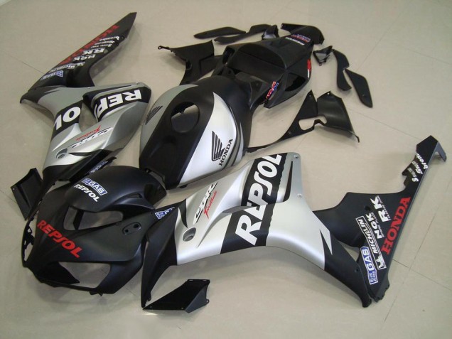 Kit Carenagem CBR 1000RR 2006-2007 - Preto Fosco Prata Repsol